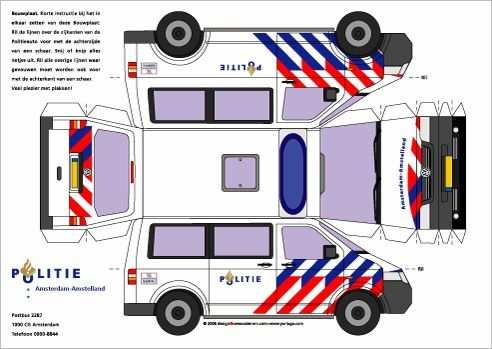 Kleurplaat Nederlandse Politieauto