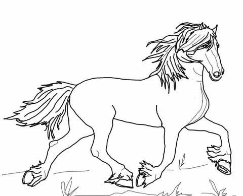 Kleurplaat Paardenhoofd Printen