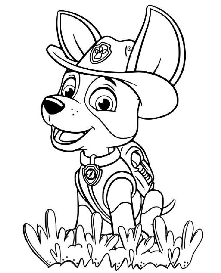 Kleurplaat Paw Patrol Tracker