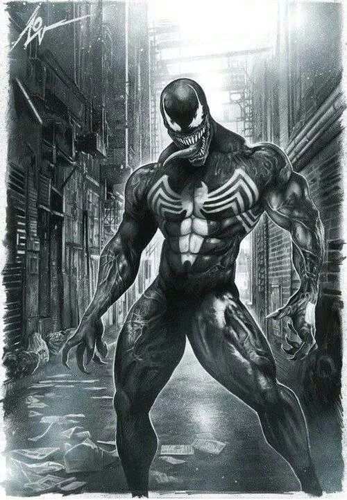 Kleurplaat Spiderman Venom