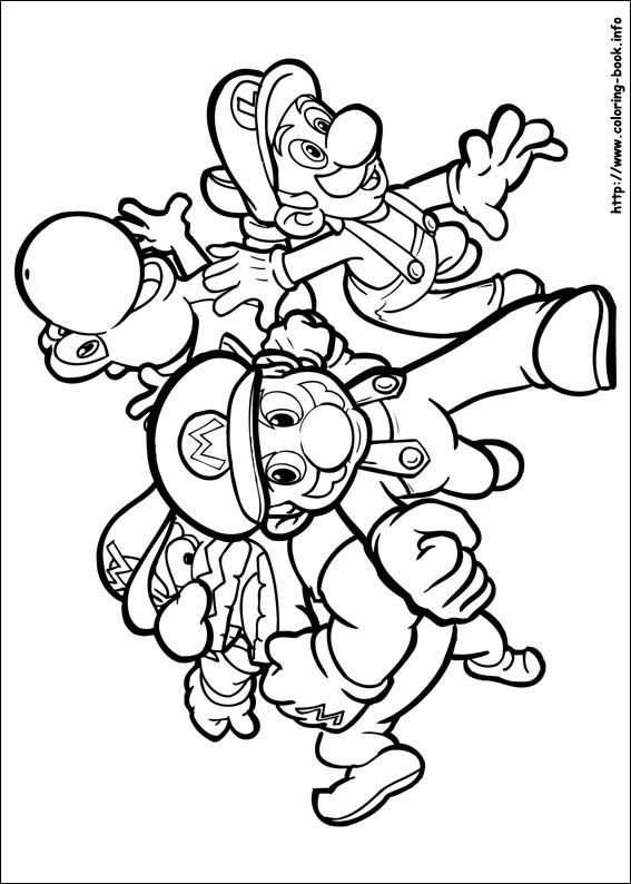 Kleurplaat Super Mario Bros Wii