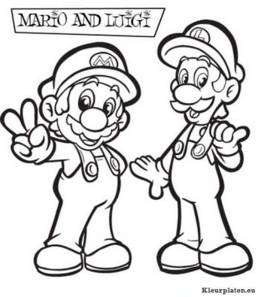Kleurplaat Super Mario Party