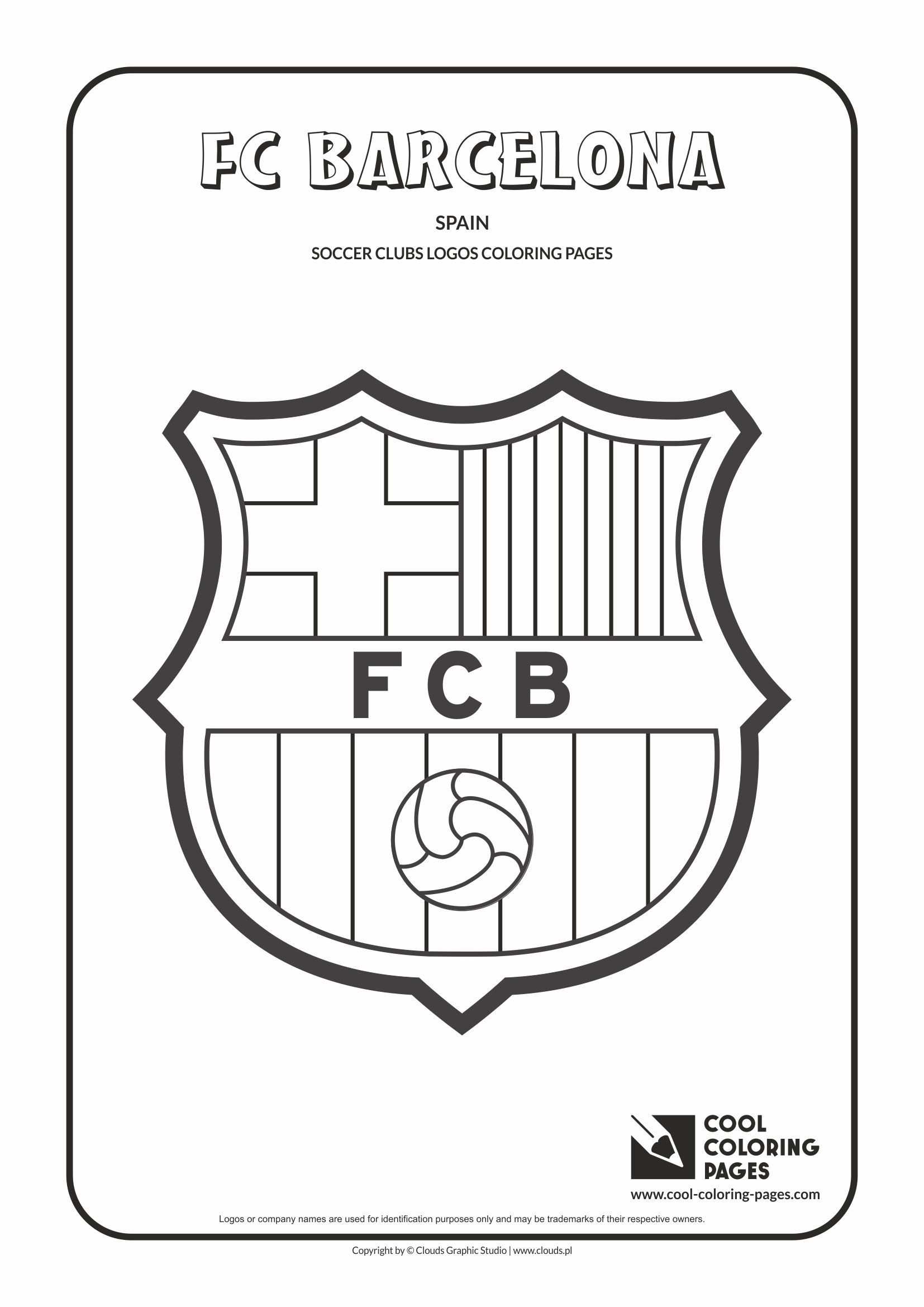 Kleurplaat Voetbal Barcelona