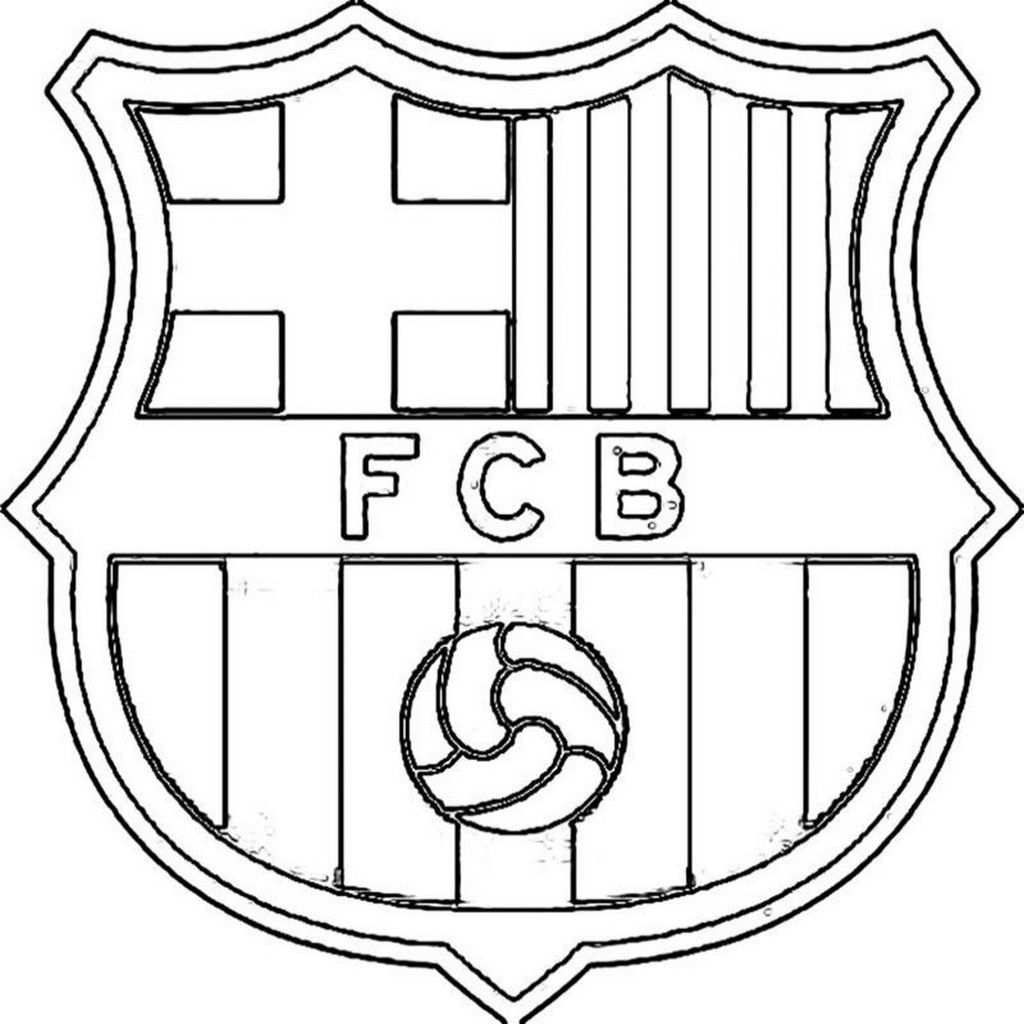 Kleurplaat Voetbal Logo