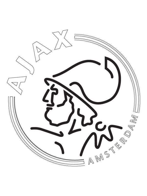 Kleurplaat Voetballer Ajax