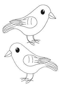 Kleurplaat Vogeltjes Op Tak
