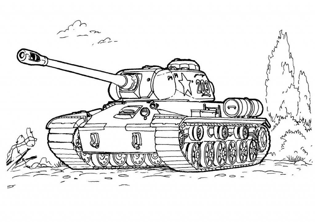 Legertank Kleurplaat Tank