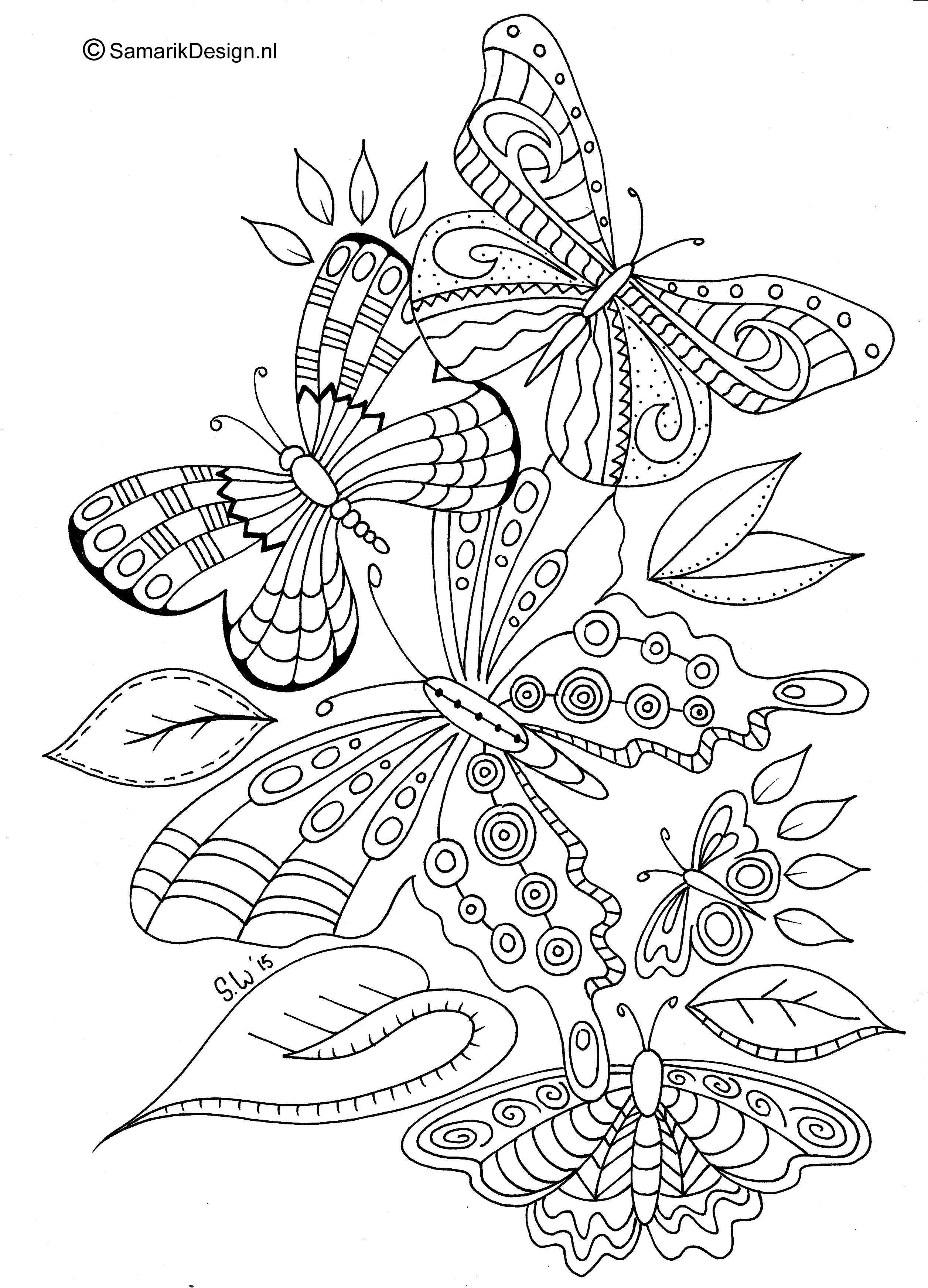 Mandala Kleurplaat Volwassenen Vlinder