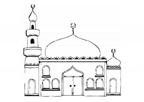 Moskee Ramadan Kleurplaat
