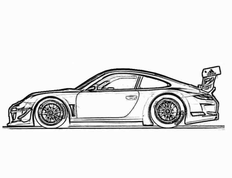 Porsche 911 Kleurplaat Auto