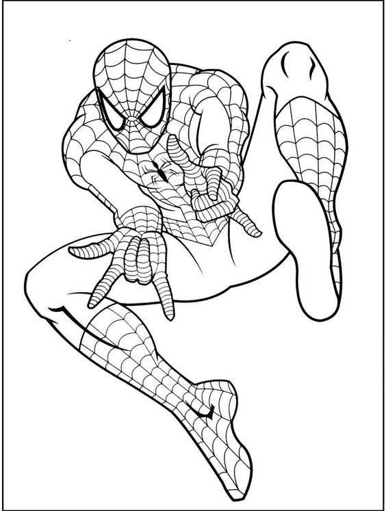 Spiderman Kleurplaat Superhelden