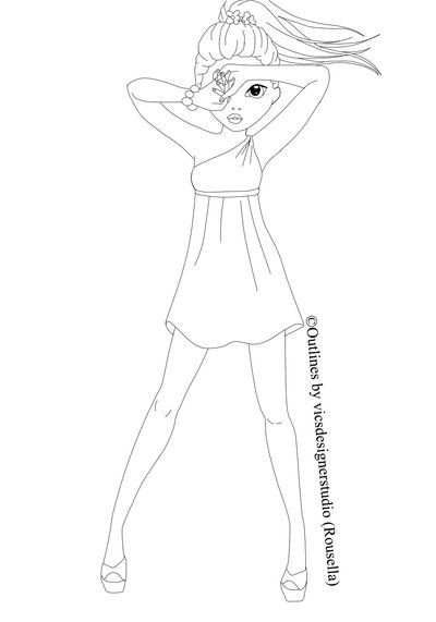 Tekening Kleurplaat Topmodel Bff